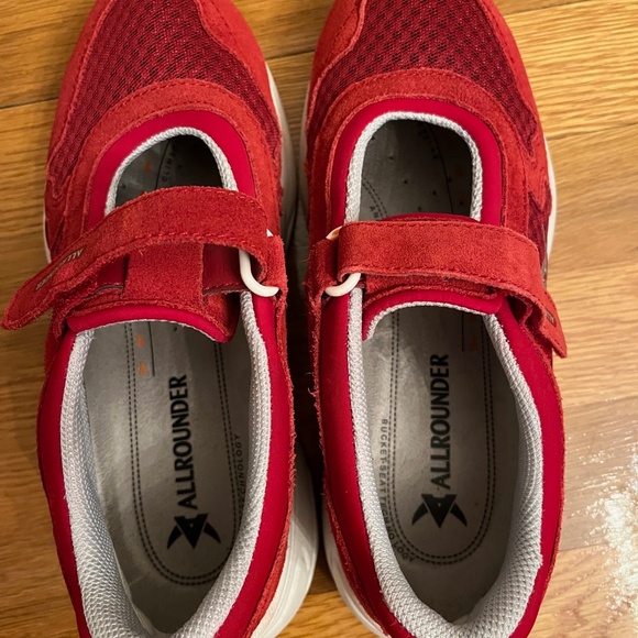 Mephisto All Rounder Sneakers, Women, Size 7, Red and White - Picture 1 of 5